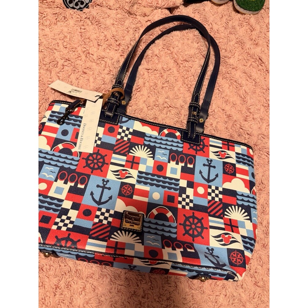 Disney Cruise Line DCL Dooney & Bourke Tote Bag Purse Red White Blue NWT